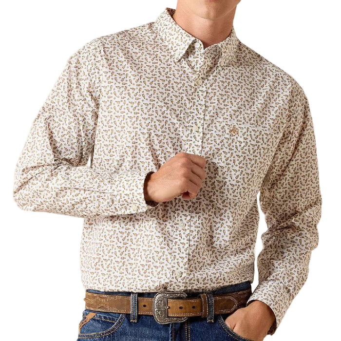 Ariat Men's Pancho Casual Series White Bottles Print Button Down Shirt MEN - Clothing - Shirts - Long Sleeve Ariat Clothing