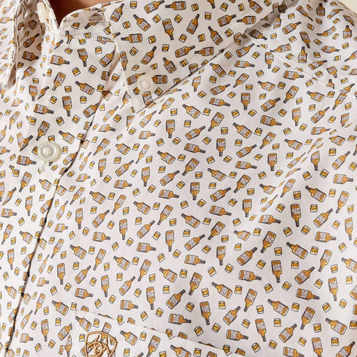Ariat Men's Pancho Casual Series White Bottles Print Button Down Shirt MEN - Clothing - Shirts - Long Sleeve Ariat Clothing