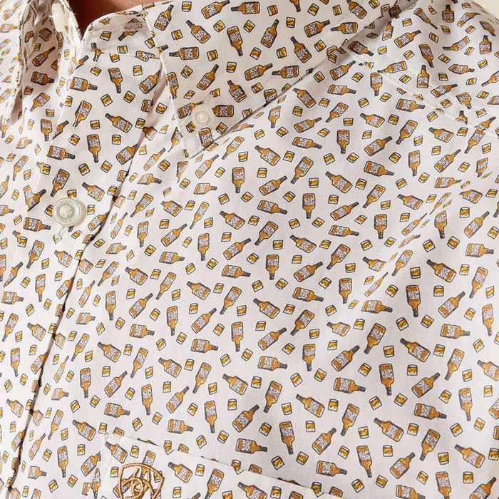Ariat Men's Pancho Casual Series White Bottles Print Button Down Shirt MEN - Clothing - Shirts - Long Sleeve Ariat Clothing