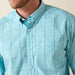 Ariat Men's Pro Series Platt Classic Fit Blue Elixer Plaid Button Down Shirt MEN - Clothing - Shirts - Long Sleeve Ariat Clothing