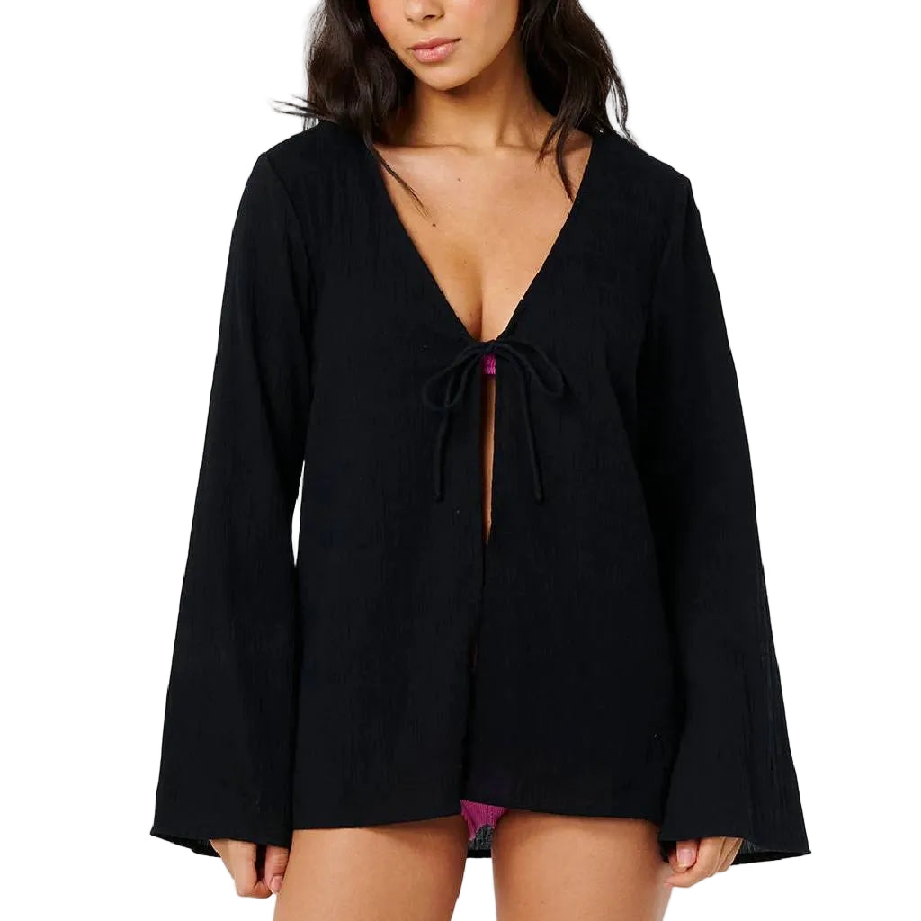 Rip Curl Women's Island Cover Up Black Shirt WOMEN - Clothing - Surf & Swimwear - Cover-Ups Rip Curl
