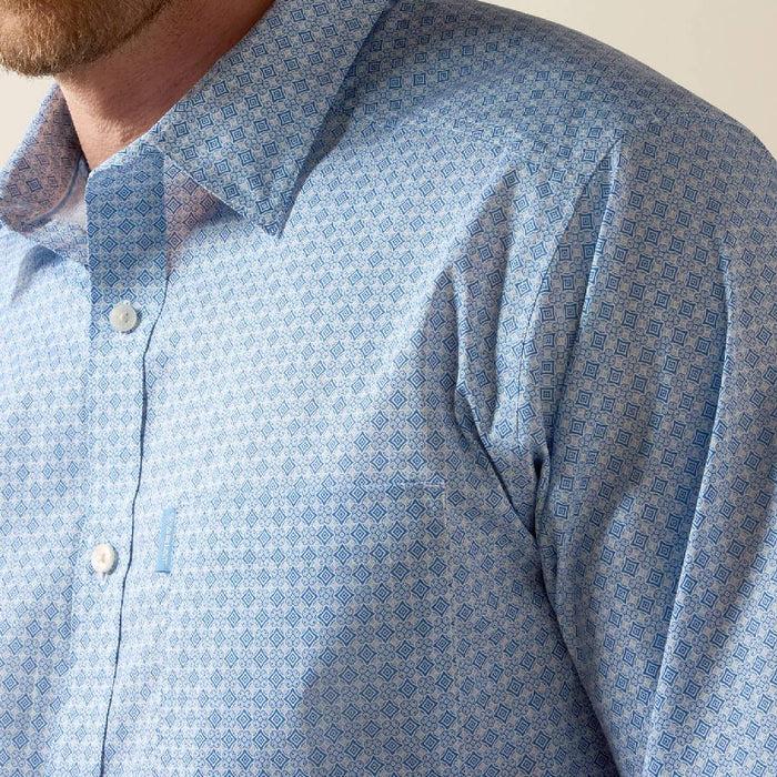 Ariat Men's Everything Classic Fit Blissful Blue Medallion Diamond Button Down Shirt MEN - Clothing - Shirts - Long Sleeve Ariat Clothing