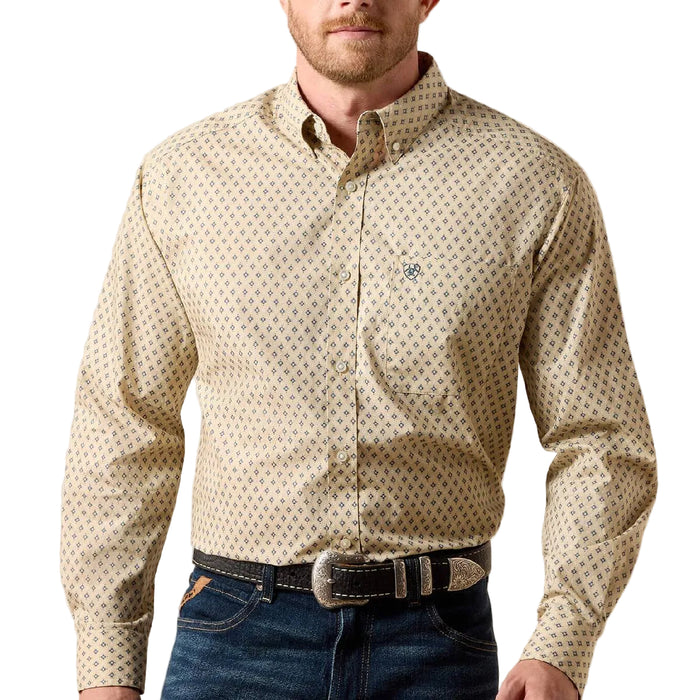 Ariat Men's Stu Classic Fit Irish Cream Southwest Motif Print Button Down Shirt MEN - Clothing - Shirts - Long Sleeve Ariat Clothing