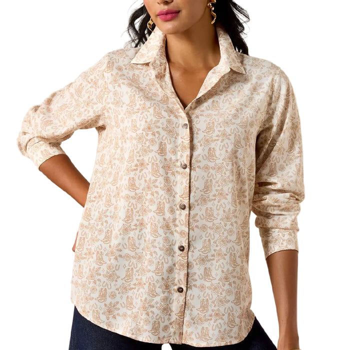 Ariat Women's Homestyle Boots N Roses Button Down Shirt WOMEN - Clothing - Tops - Long Sleeved Ariat Clothing