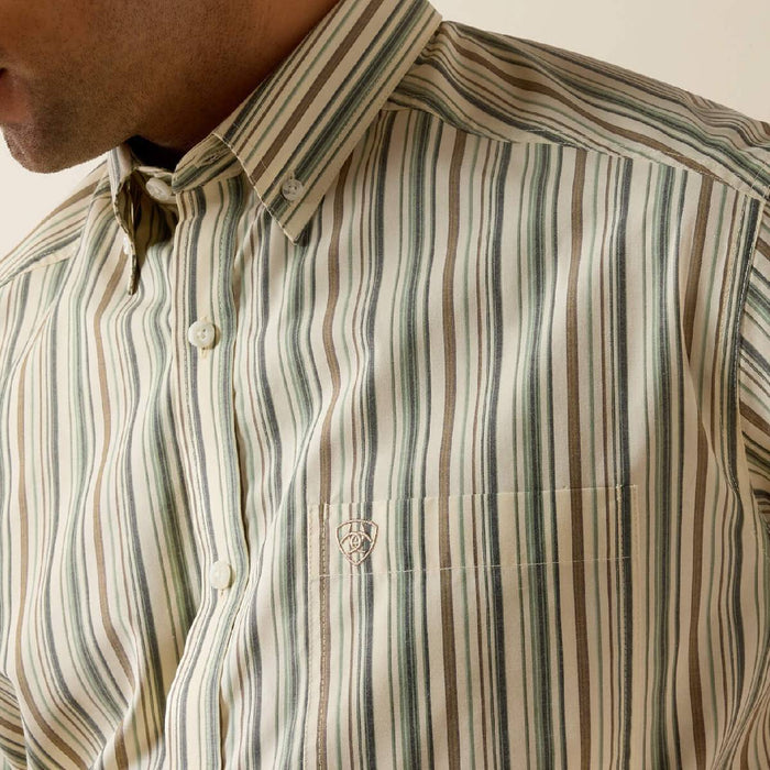 Ariat Men's Pro Stevie Classic Fit Stripe Button Down Shirt MEN - Clothing - Shirts - Short Sleeve Ariat Clothing