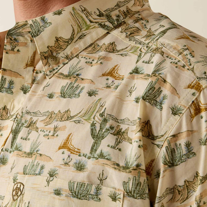 Ariat Men's Sable Classic Fit Almond Oil Scenic Print Button Down Shirt MEN - Clothing - Shirts - Short Sleeve Ariat Clothing
