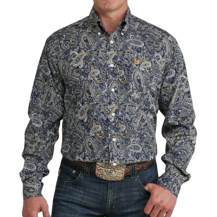 Cinch Men's Paisley Print Button Down Shirt MEN - Clothing - Shirts - Long Sleeve Cinch