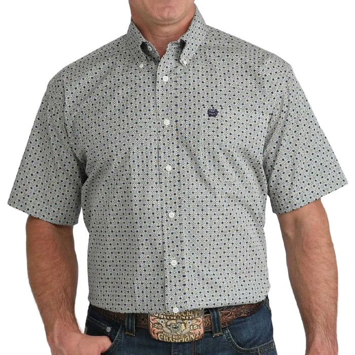 Cinch Men's Medallion Print Button Down Shirt MEN - Clothing - Shirts - Short Sleeve Cinch