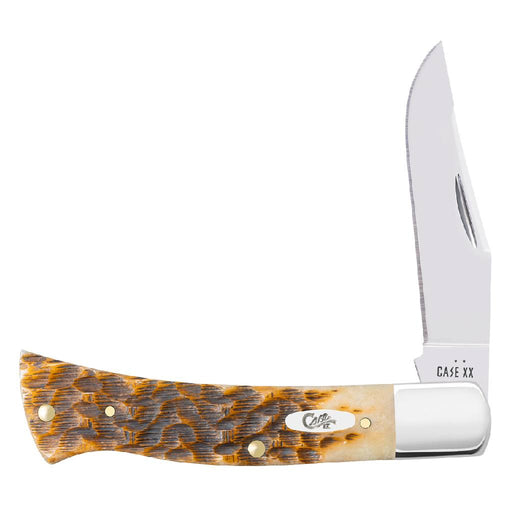 Case Amber Bone SS - Peach Seed Jig Case Axe Handle Knives W.R. Case