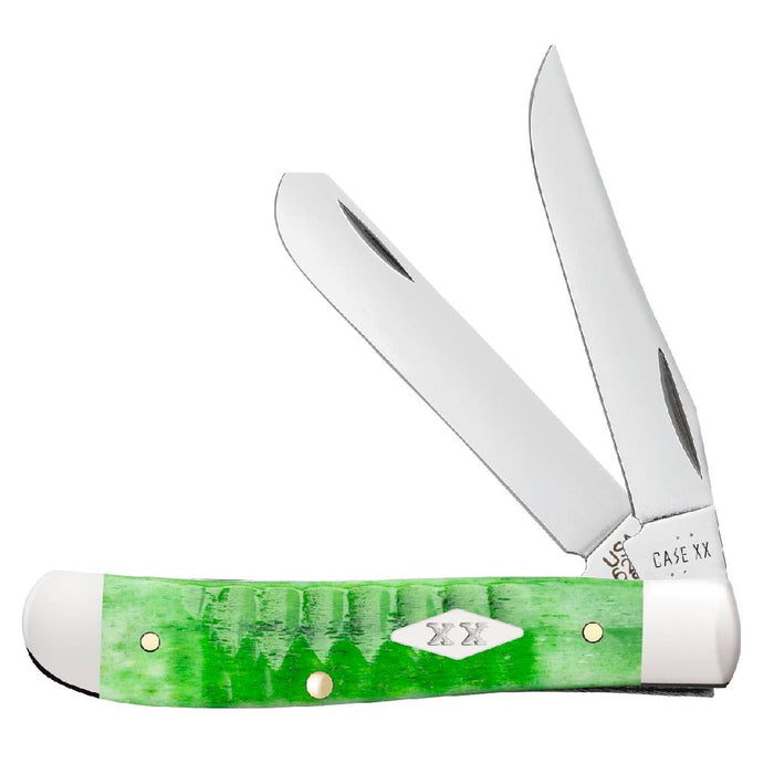Case Bright Green Bone - Gator Jig Mini Trapper Knives W.R. Case