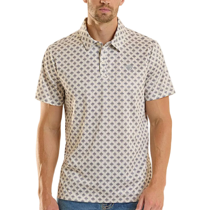 Rock & Roll Denim Men's Mini Aztec Geo Printed Polo Shirt MEN - Clothing - Shirts - Short Sleeve Panhandle