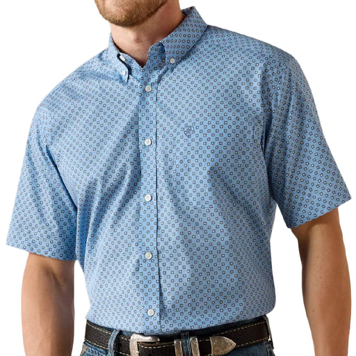 Ariat Men's Cash Classic Fit Blissful Blue Medallion Print Button Down Shirt MEN - Clothing - Shirts - Short Sleeve Ariat Clothing