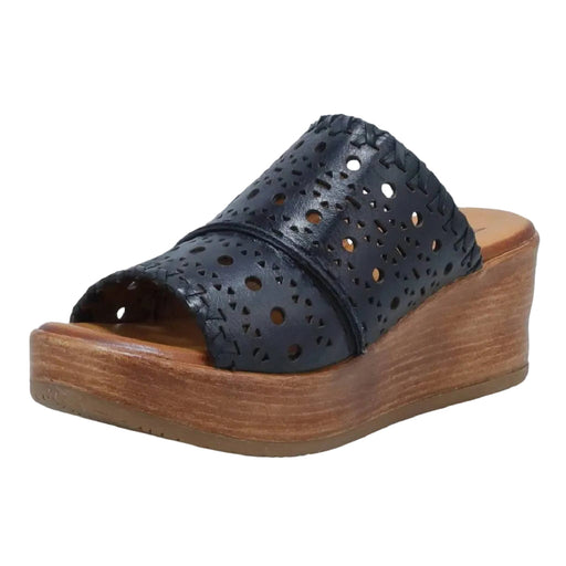 Miz Mooz Wesley Wedge Sandal - Black WOMEN - Footwear - Heels & Wedges MIZ MOOZ INC.
