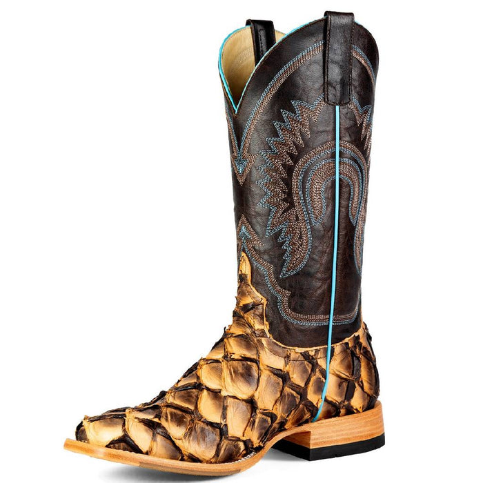 Horse Power Men's Square Toe Big Toast Bass Chocolate Western Boot MEN - Footwear - Exotic Western Boots Horse Power