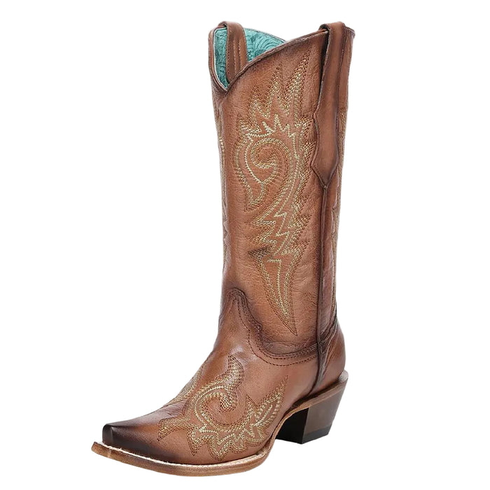 Corral Women's Snip Toe Shedron Flames Embroidery Western Boot WOMEN - Footwear - Boots - Western Boots Corral Boots