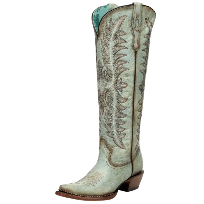 Corral Women's Snip Toe Turquoise Embroidery Metallic Welt Tall Boot WOMEN - Footwear - Boots - Western Boots Corral Boots