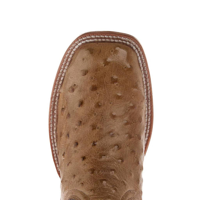 Tony Lama Women's Square Toe Cheyenne Tan Ostrich Vamp Western Boot WOMEN - Footwear - Boots - Exotic Boots Tony Lama Boots