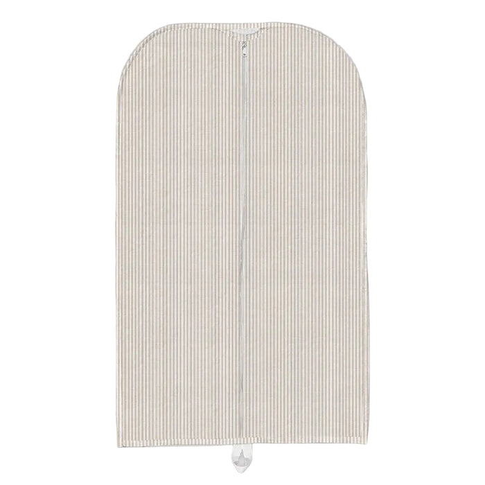 Ticking Stripe Brown Garment Bag ACCESSORIES - Luggage & Travel Ida Mae Home