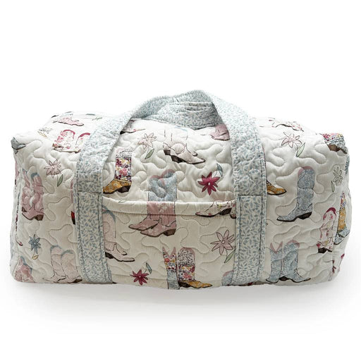 Daisy Boots Patchwork White Duffle Bag ACCESSORIES - Luggage & Travel - Duffle Bags Ida Mae Home