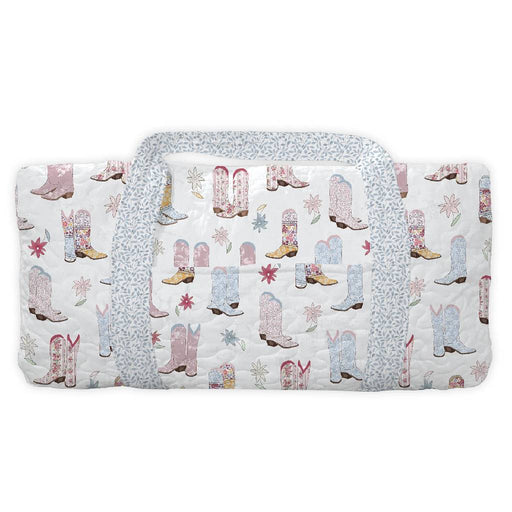 Daisy Boots Patchwork White Duffle Bag ACCESSORIES - Luggage & Travel - Duffle Bags Ida Mae Home