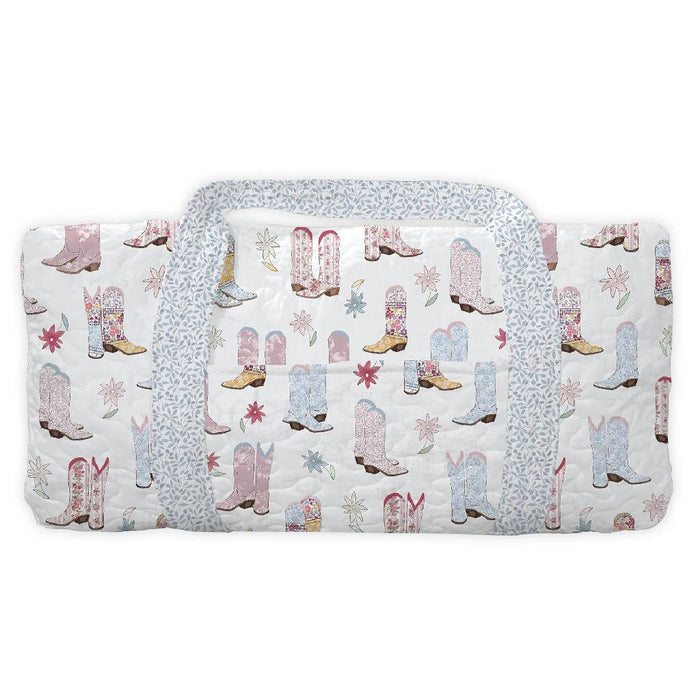 Daisy Boots Patchwork White Duffle Bag ACCESSORIES - Luggage & Travel - Duffle Bags Ida Mae Home