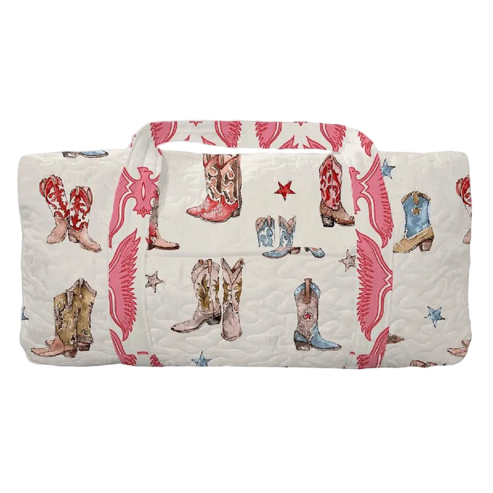 Thunderbird Boots Quilted Sand Duffle Bag ACCESSORIES - Luggage & Travel - Duffle Bags Ida Mae Home