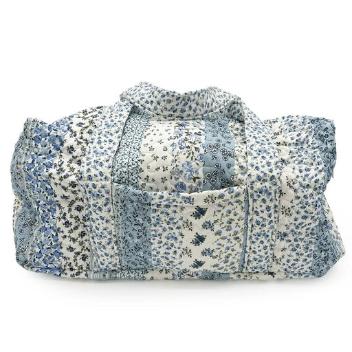 Paige Patchwork Stripe Blue Duffle Bag ACCESSORIES - Luggage & Travel - Duffle Bags Ida Mae Home