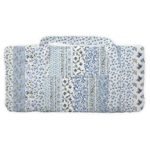 Paige Patchwork Stripe Blue Duffle Bag ACCESSORIES - Luggage & Travel - Duffle Bags Ida Mae Home