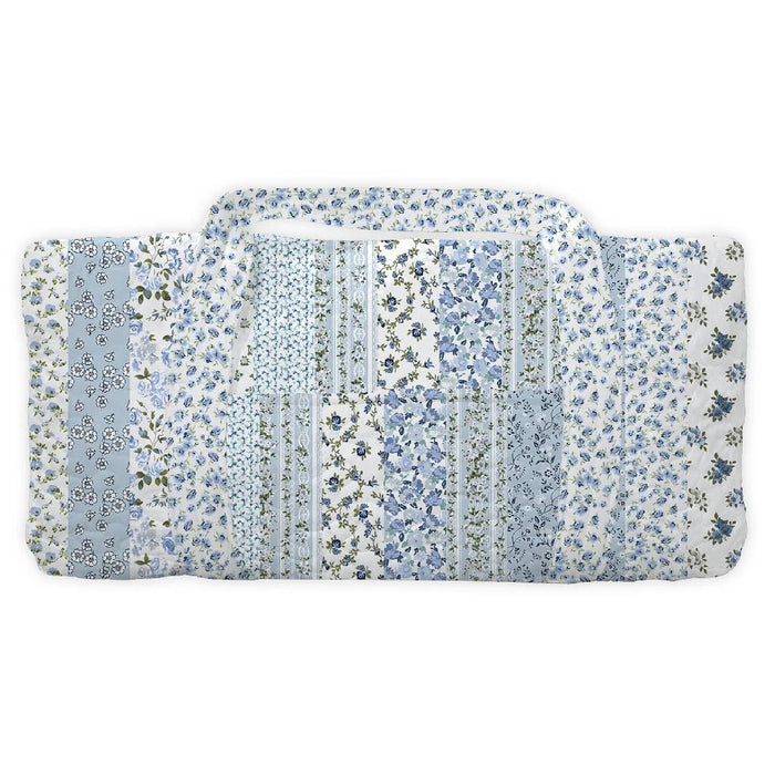 Paige Patchwork Stripe Blue Duffle Bag ACCESSORIES - Luggage & Travel - Duffle Bags Ida Mae Home