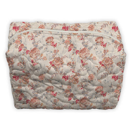 Natalie Floral Pink Large Makeup Bag ACCESSORIES - Luggage & Travel - Cosmetic Bags Ida Mae Home