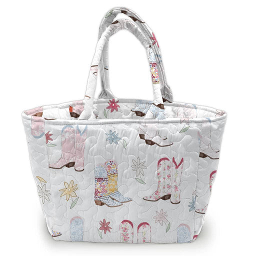 Daisy Boots Patchwork White Handbag WOMEN - Accessories - Handbags - Tote Bags Ida Mae Home