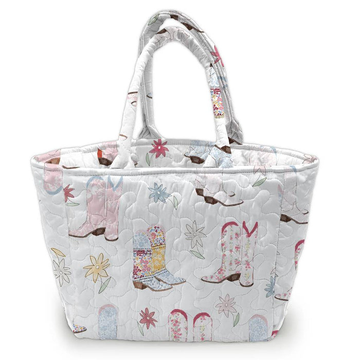 Daisy Boots Patchwork White Handbag WOMEN - Accessories - Handbags - Tote Bags Ida Mae Home