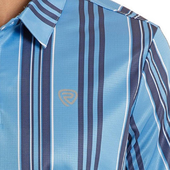 Rock & Roll Denim Men's Blue Stripe Polo Shirt MEN - Clothing - Shirts - Short Sleeve Panhandle