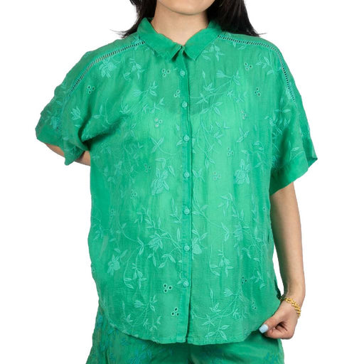 Johnny Was Audrey Eyelet Flower Top WOMEN - Clothing - Tops - Short Sleeved Johnny Was Collection