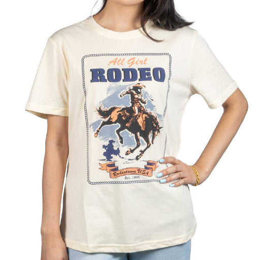 Cruel Denim Women's "All Girl Rodeo" Cream Tee WOMEN - Clothing - Tops - Short Sleeved Cruel Denim