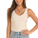 Rock & Roll Denim Women's Knit Eyelet Natural Tank Top WOMEN - Clothing - Tops - Sleeveless Panhandle