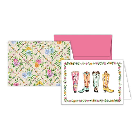 Fancy Boots Floral Petite Note Combo HOME & GIFTS - Gifts Roseanne Beck Collections