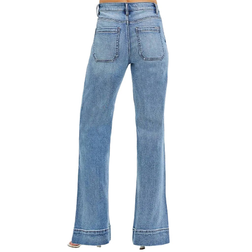Risen High Rise Tummy Control Wide Flare Jean WOMEN - Clothing - Jeans Risen Jeans