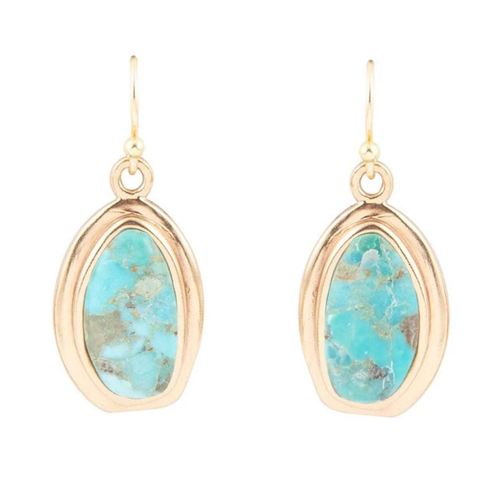 Turquoise Golden Drop Earrings WOMEN - Accessories - Jewelry - Earrings Barse Jewelry