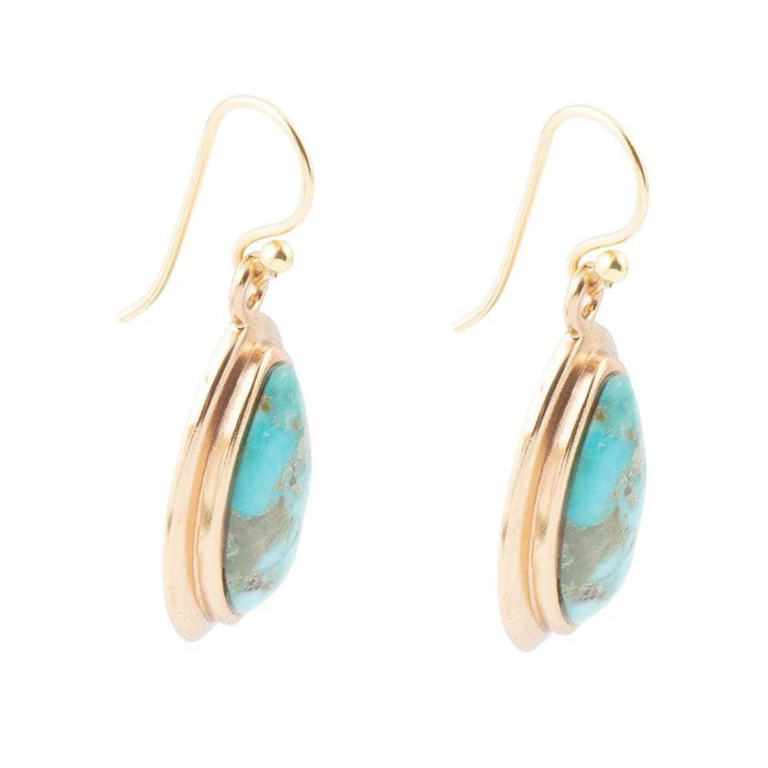 Turquoise Golden Drop Earrings WOMEN - Accessories - Jewelry - Earrings Barse Jewelry