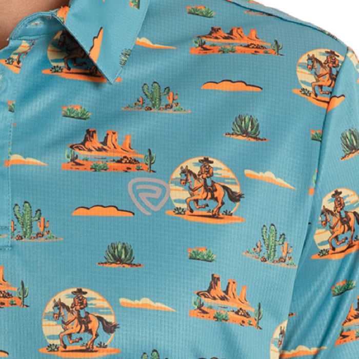 Rock & Roll Denim Men's Novelty Printed Peacock Polo Shirt MEN - Clothing - Shirts - Short Sleeve Panhandle