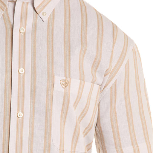 Rock & Roll Denim Men's Yarn Dye Stripe Button Down Shirt MEN - Clothing - Shirts - Short Sleeve Panhandle