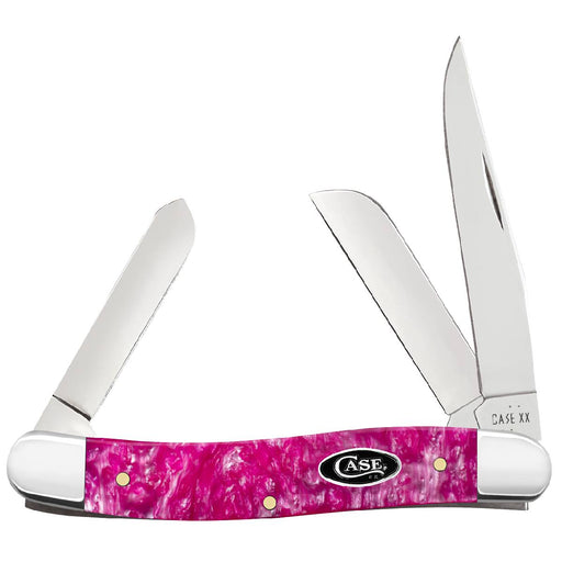 Case Medium Stockman - Smooth Pink Crackle Kirinite Knives W.R. Case