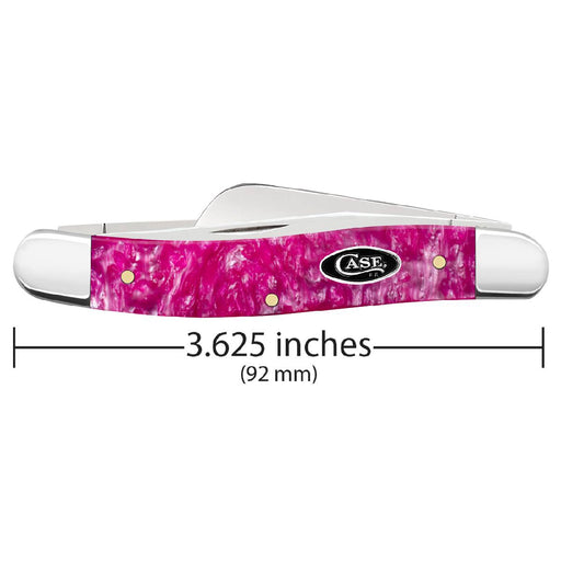 Case Medium Stockman - Smooth Pink Crackle Kirinite Knives W.R. Case