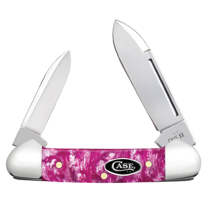 Case Baby Butterbean - Smooth Pink Crackle Kirinite Knives W.R. Case