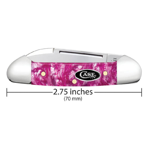 Case Baby Butterbean - Smooth Pink Crackle Kirinite Knives W.R. Case