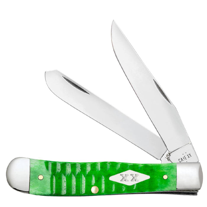 Case Bright Green Bone - Gator Jig Trapper Knives W.R. Case