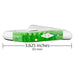 Case Bright Green Bone - Gator Jig Medium Stockman Knives W.R. Case