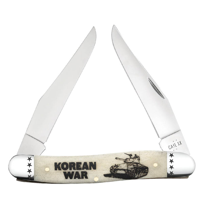 Case War Series Smooth Natural Bone Muskrat Knives W.R. Case