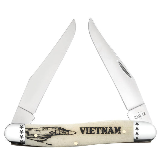 Case War Series Smooth Natural Bone Muskrat Vietnam Knives W.R. Case